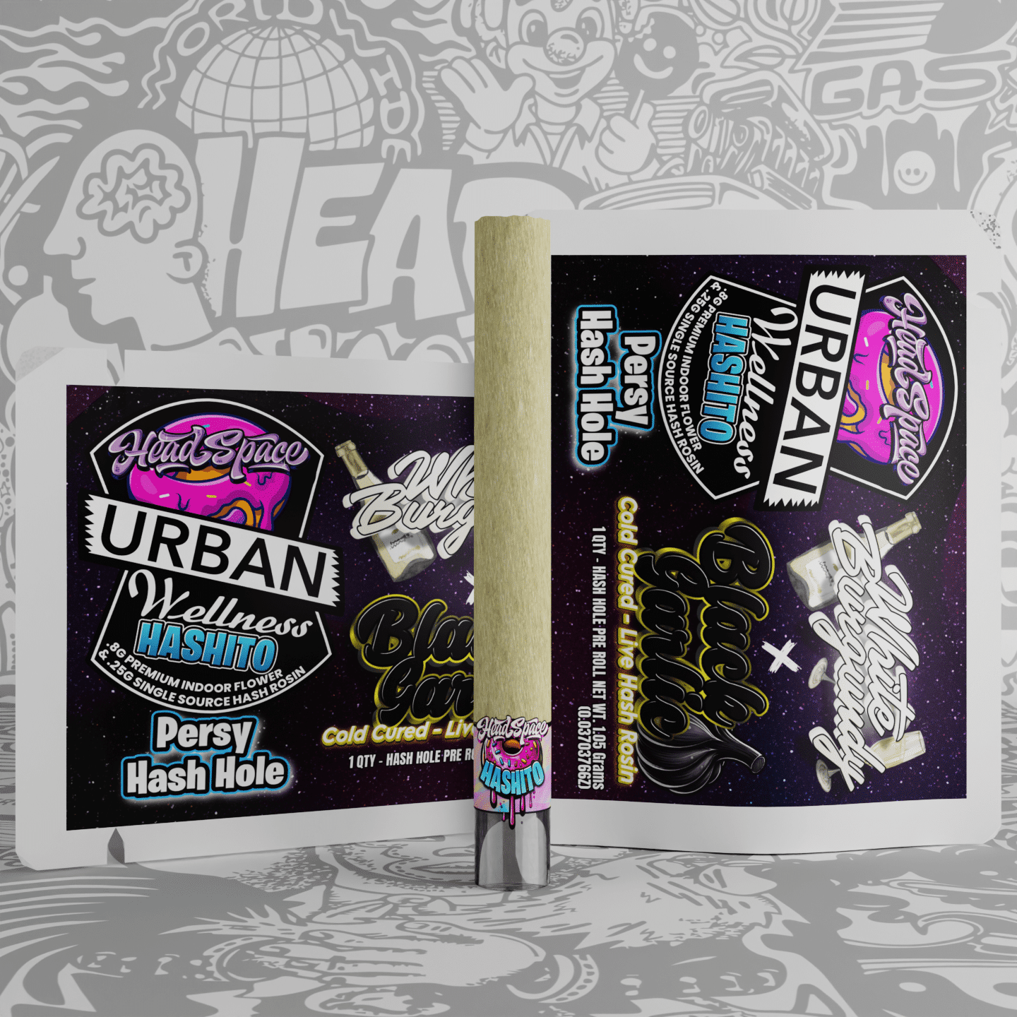 white burgundy black garlic packs and prod-min