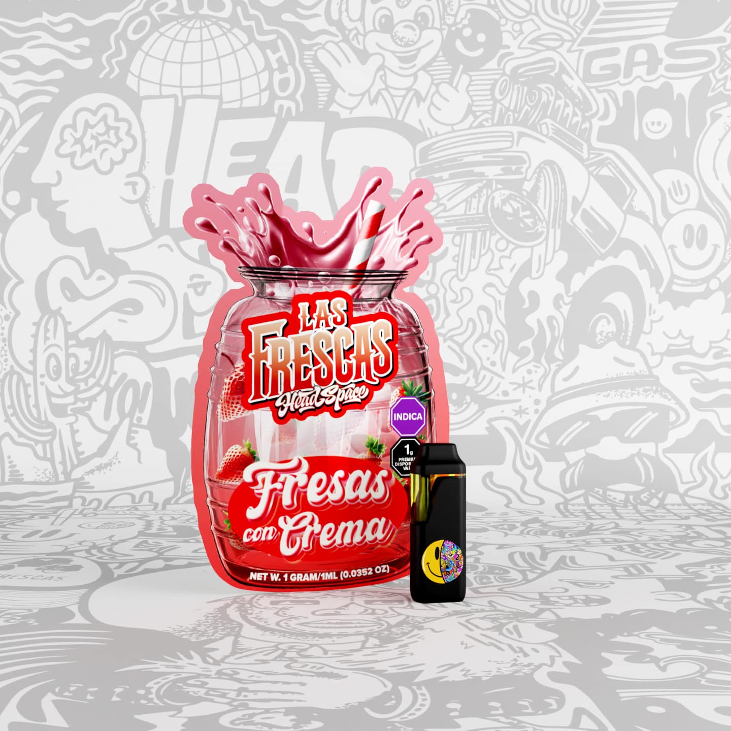 Las Frescas vape with premium cannabis distillate